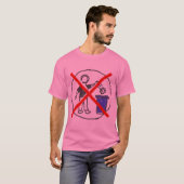 レトロなポイ捨て禁止&清潔な地球デザイン Tシャツ (正面フル)
