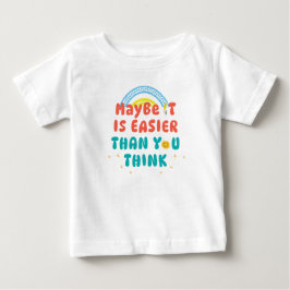 レトロなポジティブ引用Tシャツ ベビーTシャツ