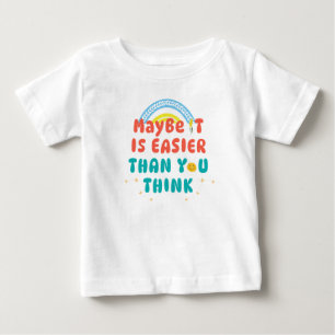 レトロなポジティブ引用Tシャツ ベビーTシャツ