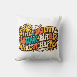 レトロなポジティブ思考のスロー枕 クッション