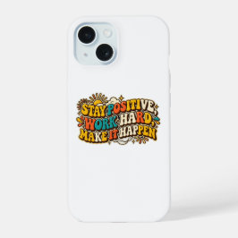 レトロなポジティブiPhoneケース iPhone 15ケース