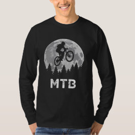 レトロなマウンテンバイクのライダー、マウンテンバイク Tシャツ