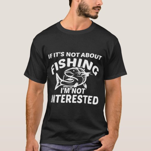 レトロなマグロ釣りの漁師 Tシャツ (正面)