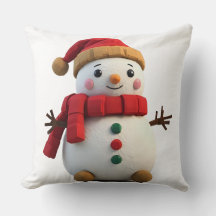 レトロなマフラー付きプッシュスノーマンクリスマス
