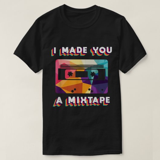 レトロなミックステープデザインを作りました Tシャツ (デザイン正面)