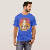 レトロなミーア猫好きギフト 動物好きな女の子 Tシャツ (正面フル)