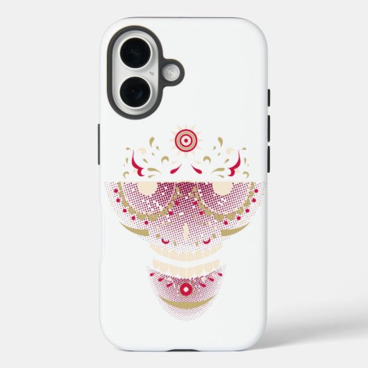 レトロなメガネのシュガー スカル iPhoneケース | 死者の日 Case-Mate iPhoneケース (裏面)