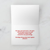 レトロなメガネの誕生会の招待 カード (内部)