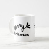 レトロなメリークリスマススタイル コーヒーマグカップ (正面左)
