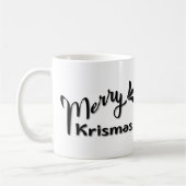 レトロなメリークリスマススタイル コーヒーマグカップ (左)