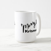 レトロなメリークリスマススタイル コーヒーマグカップ (正面右)