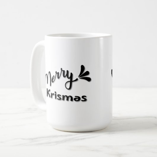 レトロなメリークリスマススタイル コーヒーマグカップ (正面左)