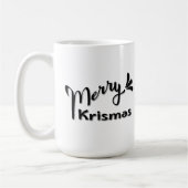 レトロなメリークリスマススタイル コーヒーマグカップ (左)