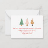 レトロなメリークリスマス家族の写真休暇スタイリッシュ ノートカード (裏面)