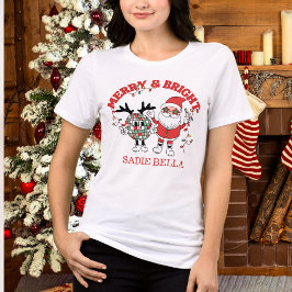 レトロなメリー&ブライト・クリスマス トライブレンドTシャツ