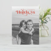 レトロなモノクロ写真の子供たちのクリスマス シーズンカード (スタンド正面)