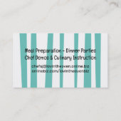 レトロなラブオーブン料理クラスベーキングシェフ 名刺 (裏面)