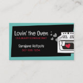 レトロなラブオーブン料理クラスベーキングシェフ 名刺 (正面)