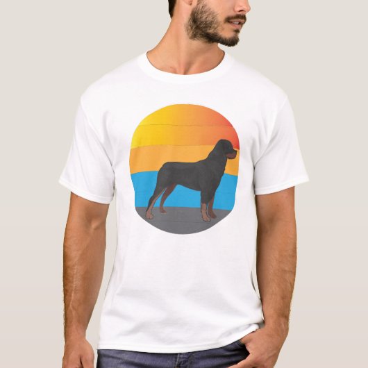 レトロなラブラドール Tシャツ (正面)