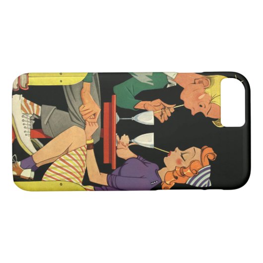 レトロなラブ&ロマンス、サイダーショップのティーンズ Case-Mate iPhoneケース (裏面(横))