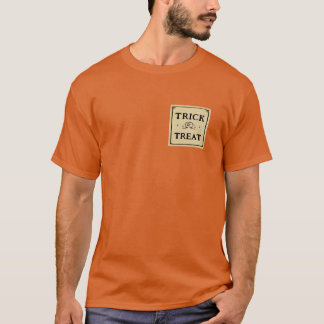 レトロなラベルをトリックまたは扱う Tシャツ