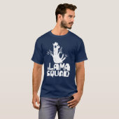 レトロなラマの愛らしい言葉 ラマ部 動物 Tシャツ (正面フル)