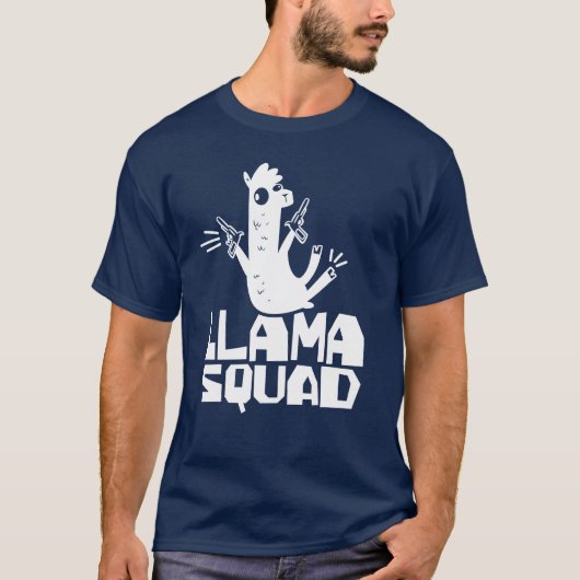 レトロなラマの愛らしい言葉 ラマ部 動物 Tシャツ (正面)