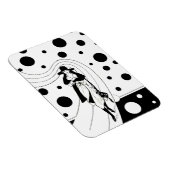 レトロなランウェイ モデル、ヴィンテージ アールデコ ファッション マグネット (右側)