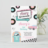 レトロなランチョンエットディナー パーティー招待状 招待状 (スタンド正面)