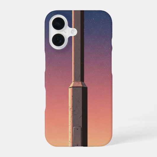 レトロなランプベース iPhone 16ケース (裏面)