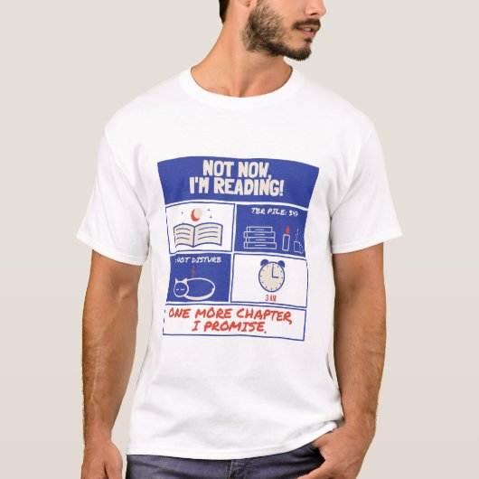 レトロなリソ印刷の本好き Tシャツ (正面)