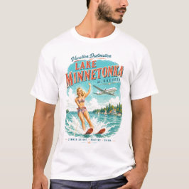 レトロなレイク・ミネトンカ旅行先Tシャツ Tシャツ