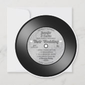 レトロなレコードの結婚式 招待状 (正面)
