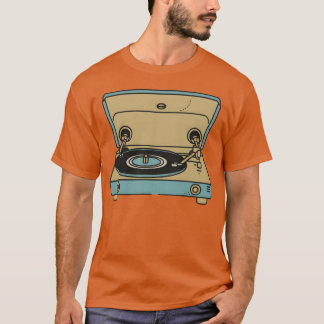 レトロなレコードプレーヤー Tシャツ
