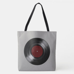レトロなレコード音楽 トートバッグ