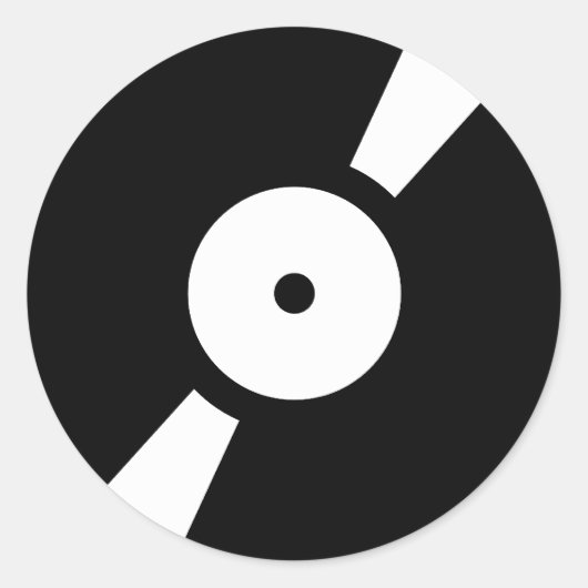 レトロなレコード ラウンドシール (正面)