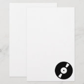 レトロなレコード 便箋 (正面/裏面)