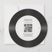 レトロなレコードQRコード ウェディング 招待状 (裏面)