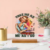 レトロなレディーワードアート アクリルサイン (ウェディング)