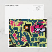 レトロなレンガの目 ポストカード (正面/裏面)