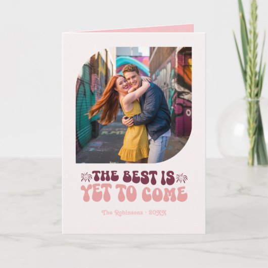 レトロなロゼの輝きのチャンピエンレトロニューイヤーフォト シーズンカード (正面)