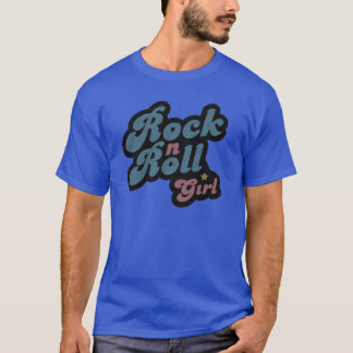レトロなロックンロールガール ダーラ Tシャツ