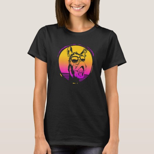 レトロなロバの動物園飼育員 動物学者 動物学 Tシャツ (正面)