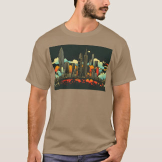 レトロなロンドン、イギリスのビンテージスカイラインの少年 Tシャツ