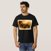レトロなロードスターのヴィンテージカーTシャツ Tシャツ (正面フル)