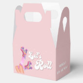 レトロなロー転がラスケートの誕生日パーティー フェイバーボックス (オープン)