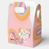 レトロなロー転がラスケートの誕生日パーティー フェイバーボックス (オープン)