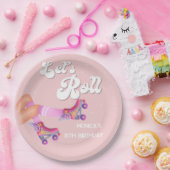 レトロなロー転がラスケートの誕生日パーティー ペーパープレート (パーティー)