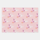 レトロなロー転がラスケートの誕生日パーティー ラッピングペーパーシート (正面3)