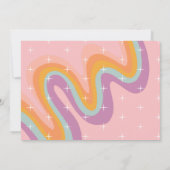 レトロなロー転がラスケートの誕生日パーティー 招待状 (裏面)